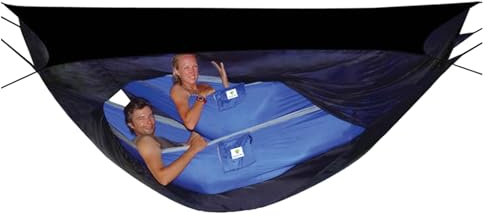 Hammock Bliss - Hängmattält 2 - Revolutionerande hängmatta tält för 2 personer - Vattentätt och insektssäkert - Rymligt och mysigt skydd - 32 kg maxvikt - Svart