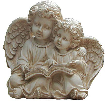 GMMH Estatuilla de jardín 25 cm Alto ángel 16731 ​​decoración de jardín Figura de ángel decoración de Tumba Figura ángel