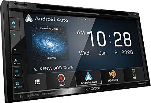 Kenwood DNX697S 6.8 CD/DVD Garmin Navigation Touchscreen Receiver w/Apple CarPlay and Android Auto