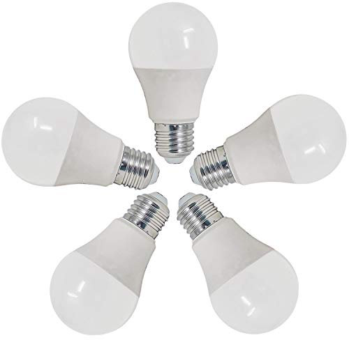 ZONE LED E27 LED Birnen, 10.5 Watt, 1055 Lumen, LED Glühbirnen E27, Warmweiß, 3000 Kelvin, ersetzt 75 Watt Lampe, A60, 200°, Energiesparlampen, 5-er Pack