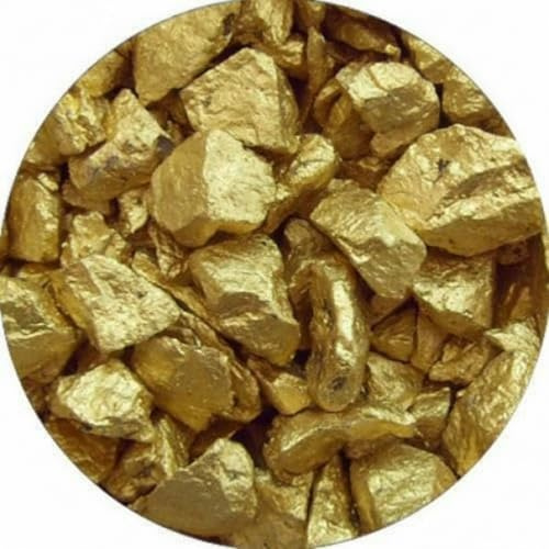 1.5 Kilo Decorative Premium SILK Crystal Chippings - Pebbles -Stones - Wedding - Garden - Memorial - Display (Gold)