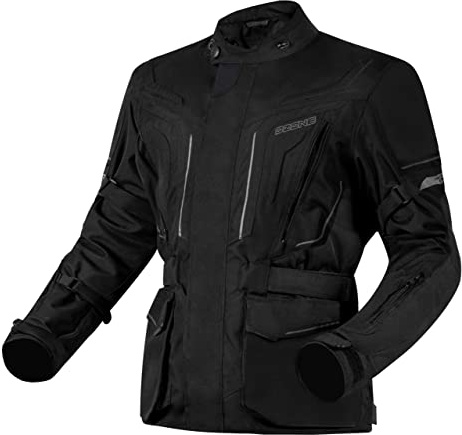 OZONE MOTO Sahara Chaqueta de Moto Hombre | Textil | Protectores de Codos y Hombros | Membrana Reissa | 6 Canales de Ventilación | Elementos Reflectantes