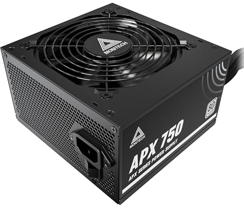 MONTECH APX 750W Non-Modular ATX Power Supply, 80 Plus White, Black