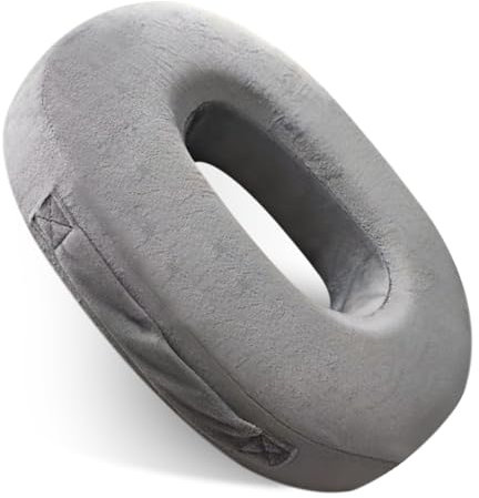 WEGREAT Cojín de asiento ortopédico: cojín de espuma viscoelástica para hemorroides, cojín ortopédico redondo ergonómico para asiento de coche, silla de oficina, anillo de asiento para alivio del