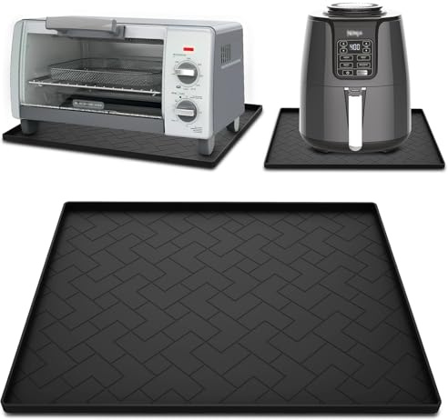 Ieesspd Silicone Heat Resistant Mat For Air Fryer And Microwave Oven,18''X15''X0.5''-Hot Pad For Kitchen Countertop Protector,Silicone Air Fryer Mat For Compatible With Ninja,Cosori,Chefman,Toshiba