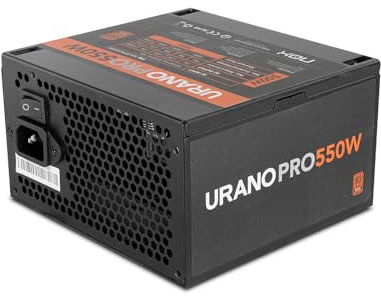 NOX Xtreme Products URANO Pro 550 W 80 Plus Bronze – Alimentation ATX avec Ventilateur Silencieux 120 mm PWM, Protection intégrale (OVP, UVP, OPP, SCP, OTP), PFC Actif, câbles Plats Extra Longs; Noir