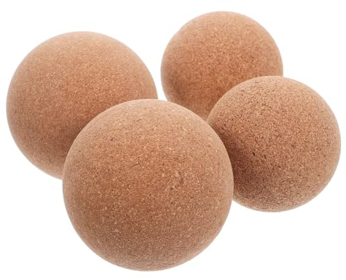 BCOATH 4 Stück Teiliges Kork Massagebälle Natürliche Faszienbälle für Tiefenwirksame Muskelentspannung Tragbare Faszienrolle für Yoga Fitness und Physikalische Therapie Umweltfreundlich