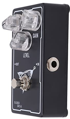 HUSHUI Overdrive Pedal Kompakt Lätt Svart Monoblock Gitarreffektpedal för Utomhusuppträdanden