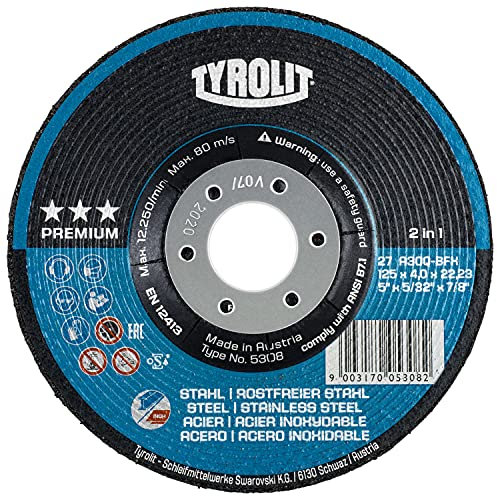 Tyrolit Premium - Schruppscheibe 27 125 x 4 x 22,23 mm Edelstahl