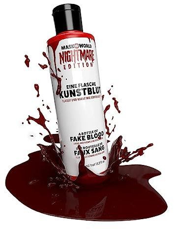 Botella de sangre falsa de vampiro para Halloween, maquillaje teatral para disfraz, 400 ml