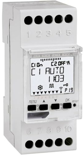 Perry 1IO3091 Interruttore Orario Settimanale Annuale, Bianco