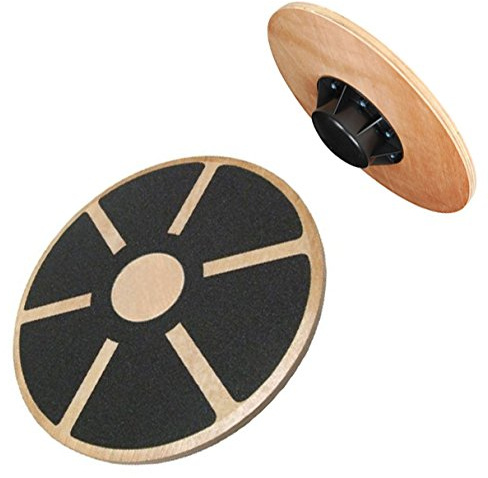 Kabalo Fitness Wooden Wobble Balance Board Rehabilitation Exercise Fitness Gym (Slip-resistant surface and 180kg max load)