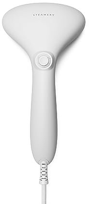 Steamery Nettoyeur vapeur à main pour vêtements Steamer Cirrus 2, 1500 W, Semelle en acier inoxydable, Chauffe rapide 25 secondes, Défroisseur à vêtements, Gris