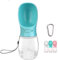 COTOP Portable Dog Water Bottle 350/550ml, Pet Water Dispenser Antibacterial Food Grade Leak Proof Dog Cat Travel Drink Bottle Bowl, Pet Outdoor Drinking Cup Dog Gift (350ml, Blue)
