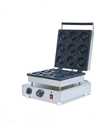 CGOLDENWALL Commercial&Household Donut Machine 9Pcs Doughnut Maker Baker 1500W Electric Donut Stainless Steel Automatic Baking Doughnut Cake Mold Oven CE (220V)