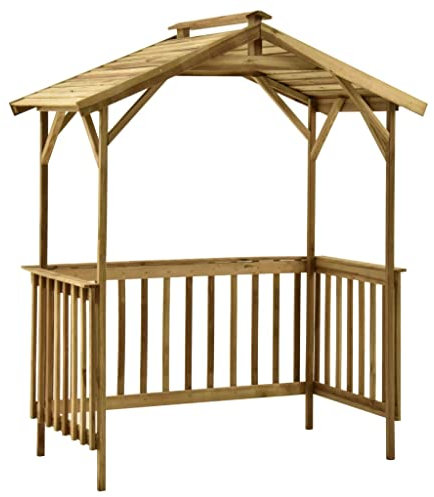INLIFE Gazebo per barbecue in legno di pino impregnato, 163,5 x 93 x 210 cm
