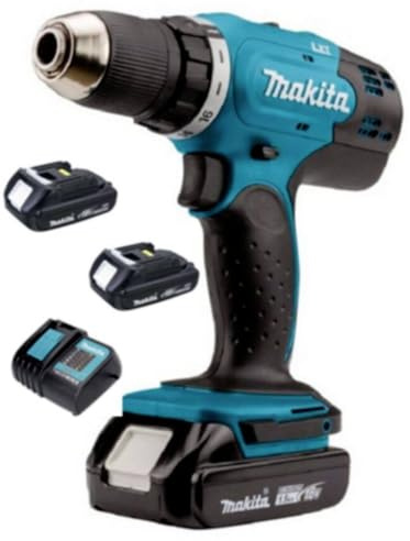 Makita DDF453SYX4 - Taladro atornillador con batería (18 V, 42 Nm, 2 baterías de 1,5 Ah, cargador)