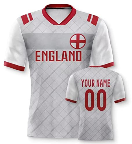 Personalisiertes Weltmeisterschaft Fussball Trikot mit Ihrem Namen und Nummer für Herren Damen Kinder Casual Sport Fan T-Shirt Trikot Geschenk