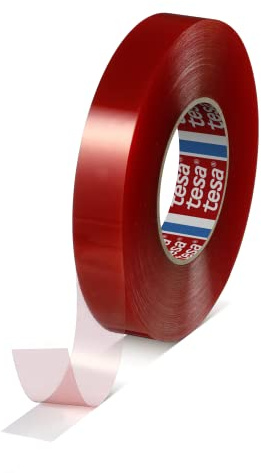 Dpm Tapes - Tesa 4965 Next Gen, ruban adhésif double face transparent, acrylique, haute résistance, tenue aux températures extrêmes, biomasse équilibrée (25 mm x 50 m)