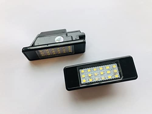 YUANFU 2X LED Éclairage de plaque d'immatriculation Compatible pour PEUGEOT 106 1007 207 307 308 3008 406 407 508 Expert III RCZ 2D COUPE