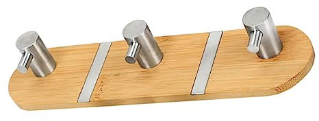 Bambushaken, Holzaufhänger, Türaufhänger, Wandmontage, Kleiderständer, Handtuchhaken, Wandregal aus Holz mit Haken, Küchenutensilienregal, Aufbewahrungsregal, Hut, Taschenhaken, Massivholz-Hängestan