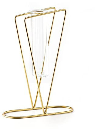 Blumenvasen-Dekorationen, Eisen-Blumenständer, Metall-Pflanzenhalter, goldene Vase, Küchendekoration, Geschenk, Glas, Büro, Heimdekoration