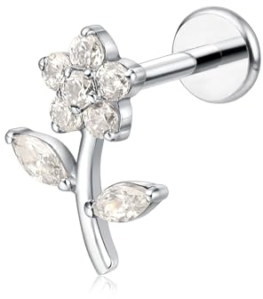 limerencia 18G Piercing al Corpo in Titanio,Piercing Labret per Donna Uomo,Helix Piercing con 6mm,8mm,10mm,Piercing Trago per Elice, Naso,Cartilagine e Labbro