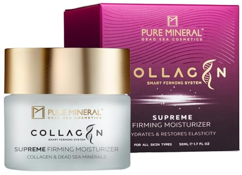 PURE MINERAL - Uppstramande Ansiktskräm med Kollagen - 50ml | Den uppstramande krämen med kollagen återfuktar och hjälper till att förbättra fasthet, mjukhet och lyster.