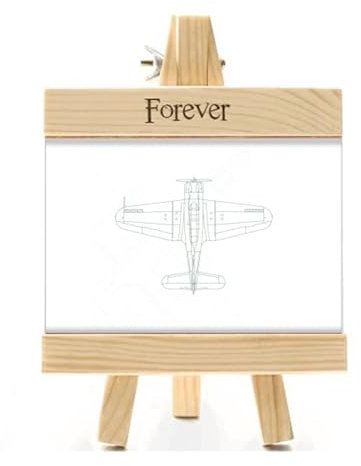 Bilderrahmen für Flugzeugwaffenausrüstung, Holz, Tischplatte, 10 x 15 cm
