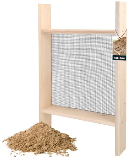 KOTARBAU® Tamis À Mortier 3x3mm En Bois Et Acier | Tamis De Jardin | Tamis De Sol Jardin | Tamis Jardin | Tamis Jardinier | Tamis À Sable | Tamis Sable | Tamis En Bois | Tamis Jardinage | Tamis Carré