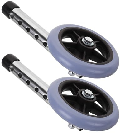 COLLBATH Ersatzräder für Rollator Vorderrad Ersatzteil für Gehhilfen Edelstahl und Gummi Leise Verschleißfest für Innenbereich