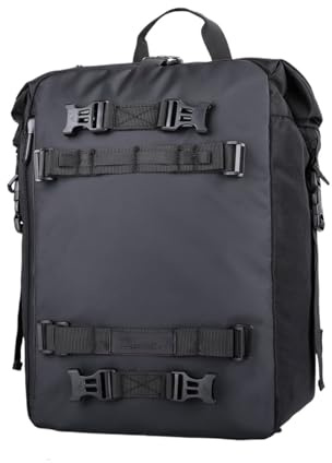 Moto Borsa Viaggio Borsa per sedile posteriore per moto da motocross, 10L, 20L, 30L, impermeabile, multifunzione, 4 in 1, paraurti Bale Moto Borsa Sella(Black 30L)