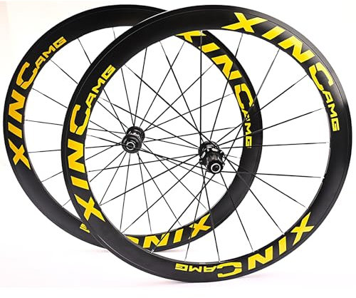 HZXQCVB Aluminium-Legierung 40/50MM Rennrad-Laufradsatz 700C Schnellspanner-Felgen V-Bremse 20Loch Naben Für 7/8/9/10/11 Gang Kassette Vorder- Und Hinterrad(50mm)