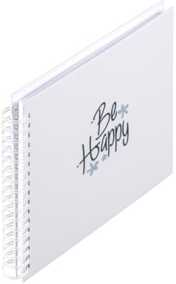 Hama Fotoalbum „Good Things“ (Spiralalbum für 100 Fotos im Format 10 x 15 cm, Album mit Ringbindung zum Einkleben und Selbstgestalten, Albumgröße 28x24 cm, 50 weiße Seiten) weiß