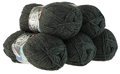 5 x 100g Strickgarn Strickwolle Alize Burcum uni/einfarbig, wähle deine Farbe