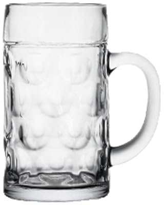 BYPIAOERZ Jarras de Cerveza de Vidrio Juego de 10 jarras de Cerveza, Vasos de Cerveza, jarras de Vidrio Espesado, Jarra de Cerveza de Gran Capacidad, Vasos de Cerveza con asa, 500ML