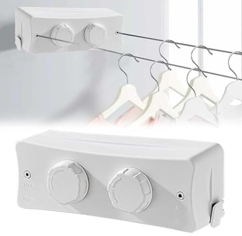 Spalivivre Cuerda Ropa Retráctil 2x5,1m, para Interior Balcón Lavandería