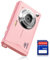 Fotocamera digitale CCN, 48MP 1080P FHD Fotocamera con schermo da 3,0, 16X Zoom Digitale Macchina fotografica compatta portatile con 32GB TF Card, Cavo USB, per adolescenti bambini adulti, Rosa