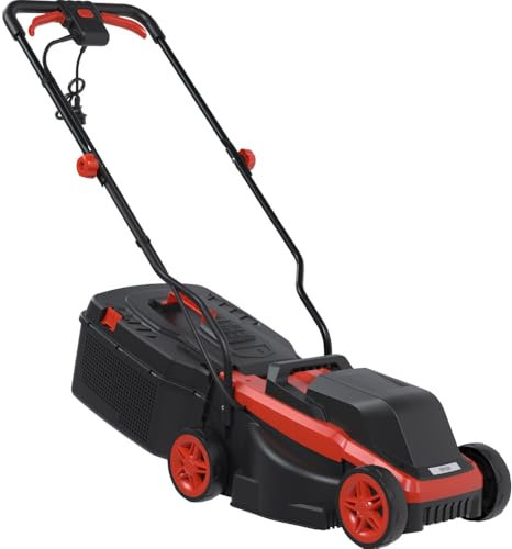 Germania Elektro-Rasenmäher ERM13-32 cm Schnittbreite - 25-65 mm Schnitthöhenverstellung - 1300 Watt - Elektrischer Mäher