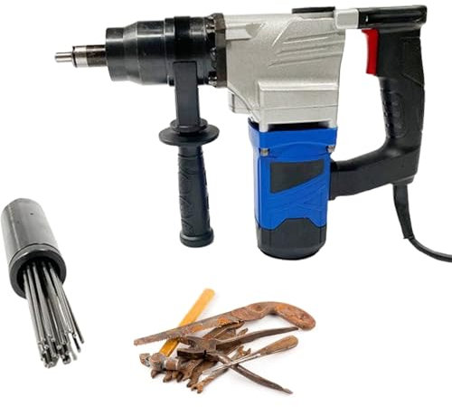 Scrostatore Ad Aghi Ad Alta Potenza Con Impugnatura a Pistola Da 1100 W, Scrostatore Ad Aghi Di Livello Industriale Da 4500 Giri/min Per La Rimozione Di Ruggine, Scorie Di Saldatura E Vernice