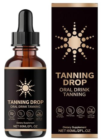 Sunless - Gocce abbronzanti da bere, integratore per abbronzatura orale, prodotto per il viso a lunga durata, idratante e amante della pelle, semplice uso quotidiano, 60 ml, per tutti i tipi di pelle