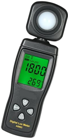 luxómetro Digital, Mini Luxómetro Digital con Pantalla LCD, Luminómetro De Mano, Fotómetro, Luz 0-200000 para viviendas, Agricultura y almacenes