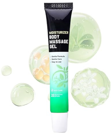 Körpermassage-Gel – 55 g tragbare Feuchtigkeitscreme, Rückenentlastungs-Mischung für trockene Haut, feuchtigkeitsspendende Formel mit Komfort-Effekt, Körperpflegeserie, beruhigende Mischung für