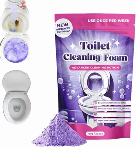 Fizz Clean Toilet Cleaner, Fizzclean WC-Reiniger, Fizzclean Toilettenreiniger, Fizz Clean Toilet Cleaning Foam, Action für Strahlend Saubere Toiletten, Sorgt Dafür (1PCS)