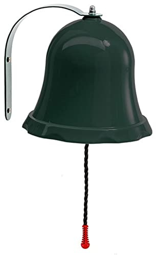 Schiffsglocke Spielturm Glocke titangrau dunkelgrau – wetterfeste Kinder Glocke aus Polypropylen mit Metallklang – Zubehör für Spielhaus, Stelzenhaus & Garten Spielturm inkl. Halterung & Schrauben