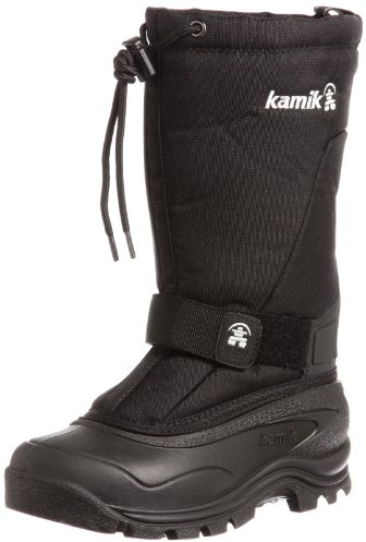 Kamik Women's Greenbay 4 Waterproof Winter Boot with Removable Insulated Liner and Anti‑Slip Outsole, Black - 8