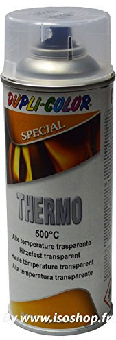 Super Hitzelack Thermolack Hochtemperatur Transparent 500°C Auspufflack 400ml