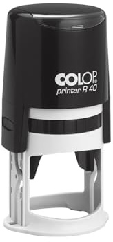 Colop stämpel Printer runda olika storlekar med individuell textplatta/logotyp R 40