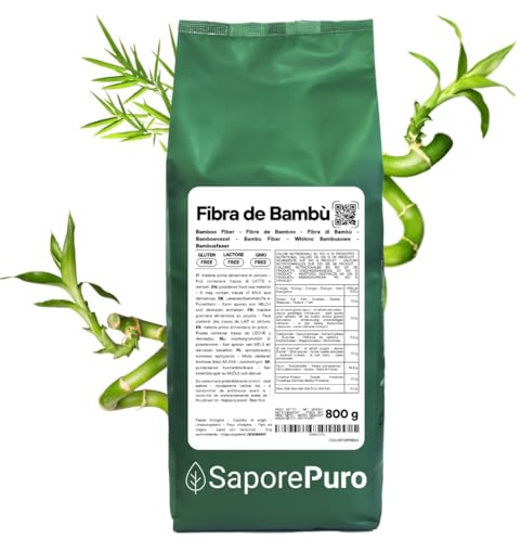 SaporePuro Bambufiber av livsmedelskvalitet - 800 gr - lågkolhydratmjöl