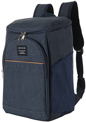 JMIATRY Zaino morbido e refrigerante, capacità 18L, borsa termica impermeabile, ideale per campeggio, escursionismo, spiaggia, barbecue e attività all'aperto, blu scuro